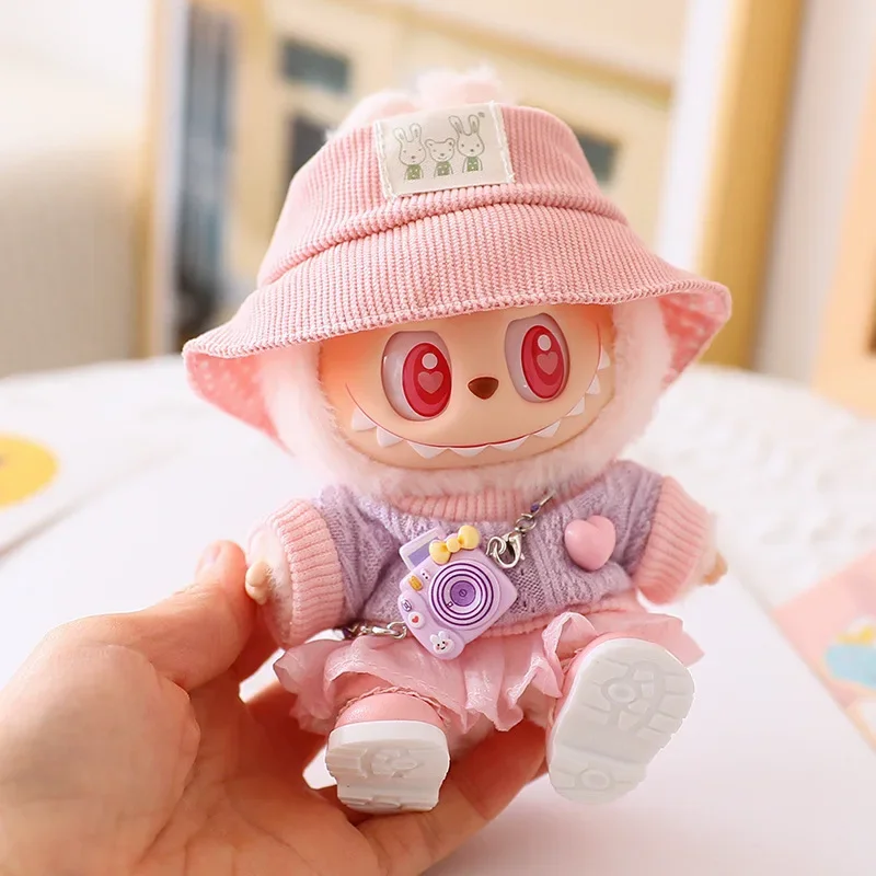 Labubu 인형 옷 Tulle 스커트 세트 17cm Ropa Labubu 인형 액세서리 용 세련된 복장 교체