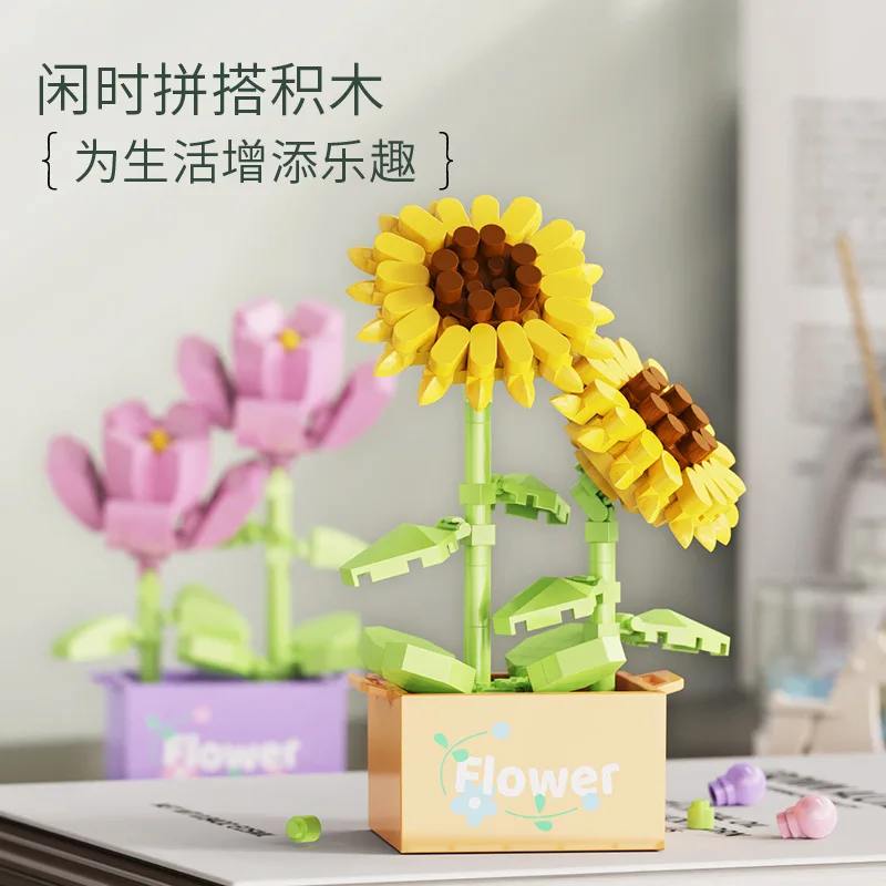 꽃 꽃다발 미니 입자 빌딩 블록 꽃 키트 3D DIY 크리 에이 티브 식물 홈 장식을위한 마이크로 벽돌 소녀 선물 성인 어린이 title=꽃 꽃다발 미니 입자 빌딩 블록 꽃 키트 3D DIY 크리 에이 티브 식물 홈 장식을위한 마이크로 벽돌 소녀 선물 성인 어린이 