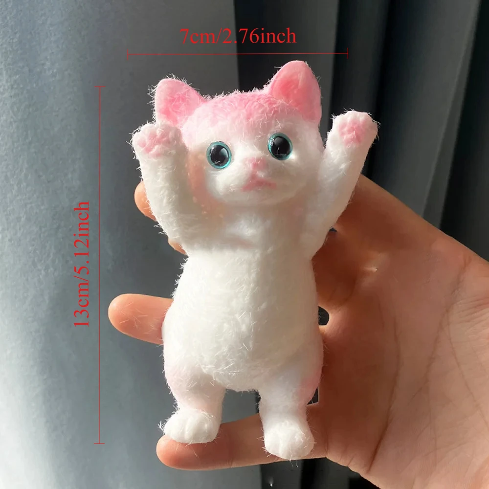 Squishy 귀여운 몰려 들고 고양이 스트레스 릴리프 장난감, 어린이를위한 초대형 감각 Fidget 장난감 성인 불안 휴식, 짜기 선물