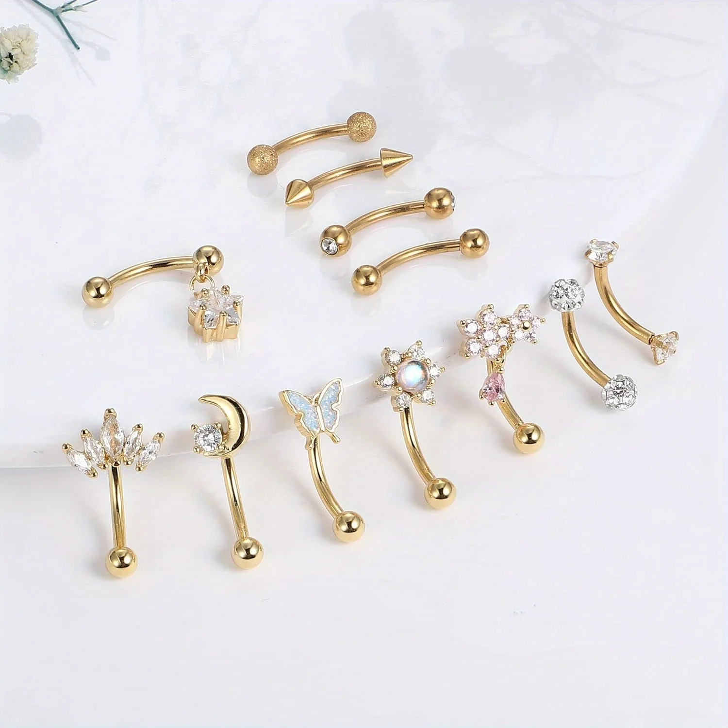 Drperfect 1pc 스테인레스 스틸 루크 피어싱 쥬얼리 립 링 연골 Daith 표면 Tragus 피어싱 쥬얼리 눈썹 반지