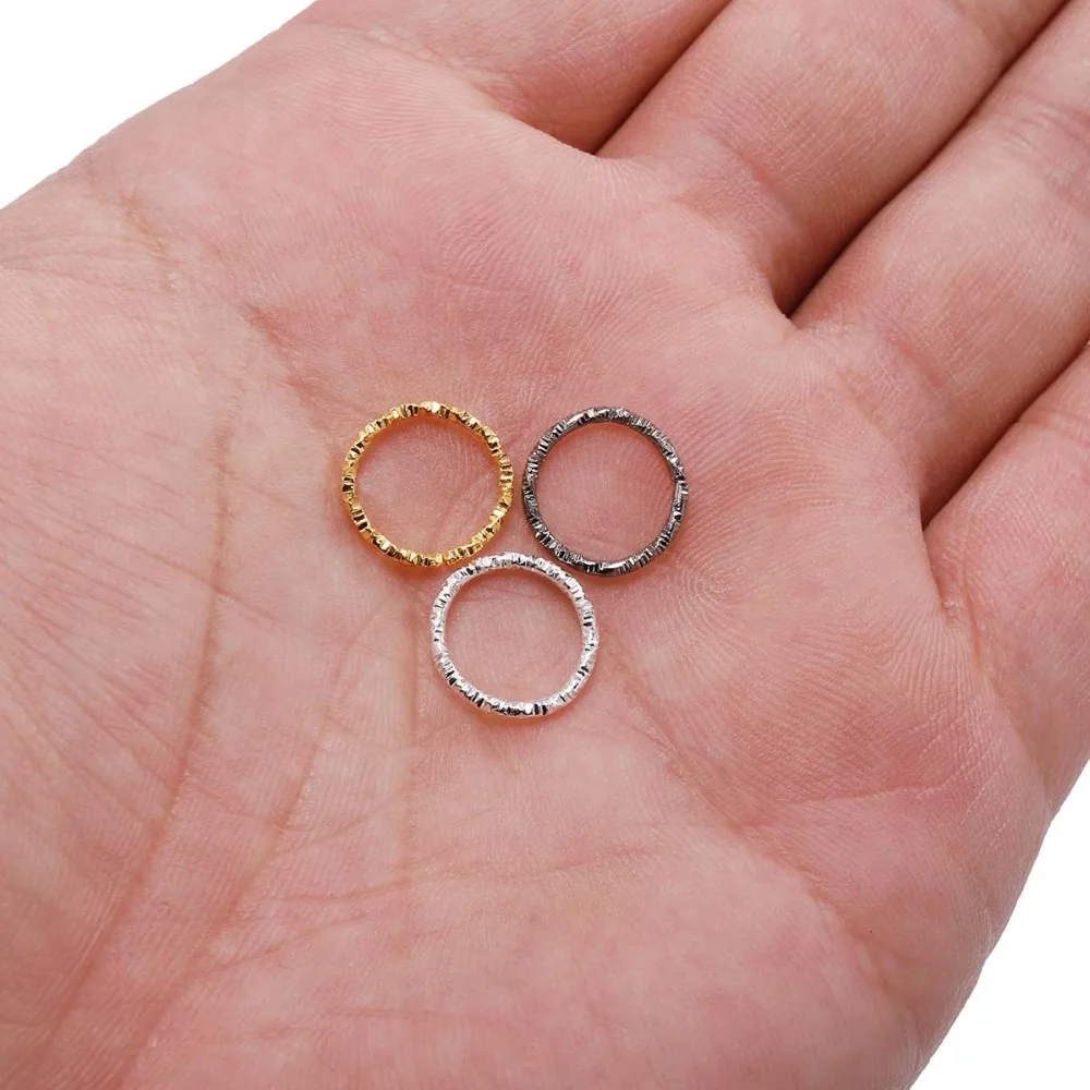 50-100pcs 8-20mm 라운드 점프 반지 트위스트 오픈 분할 반지 점프 반지 커넥터 쥬얼리 마킹 결과 공급 DIY