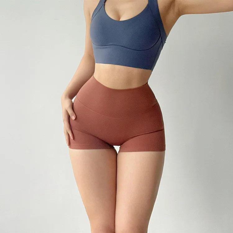 GymHUB 엉덩이 리프팅 피트니스 요가 반바지 3/4 바지 여성 하이 웨이스트 복숭아 누드 러닝 스포츠 속건성 안티
