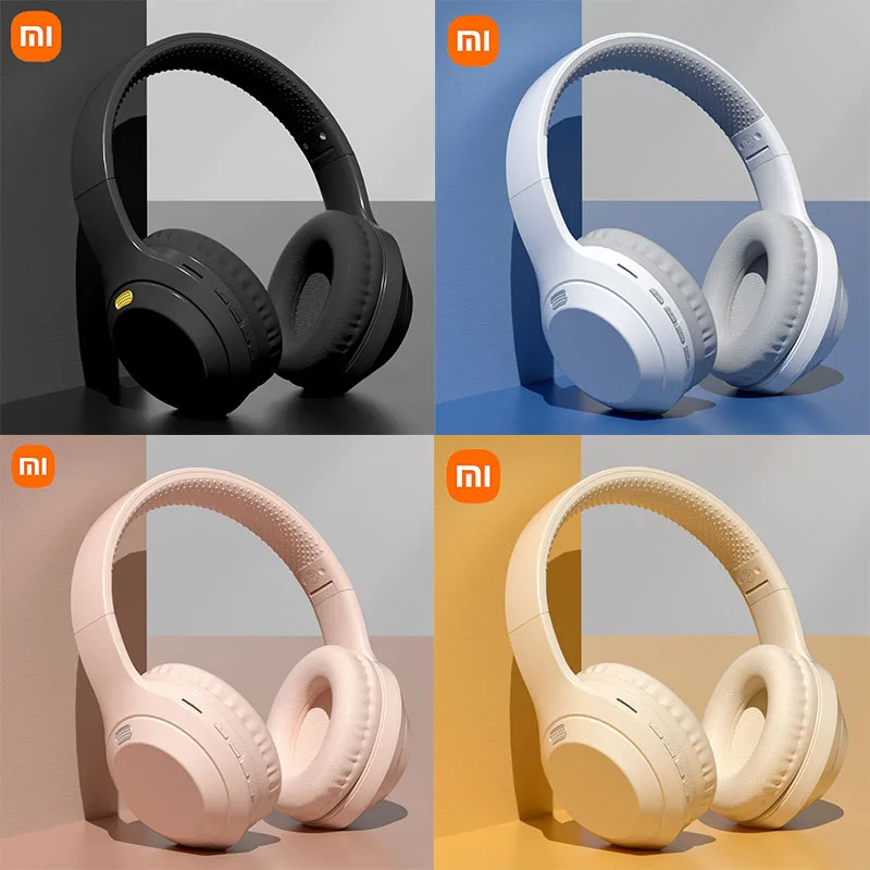 Xiaomi 5W 무선 헤드폰 Bluetooth5.3 이어폰 접이식 이어 버드 40mm 드라이버 게임 음악 오버 이어 스테레오 헤드셋 (마이크 포함)