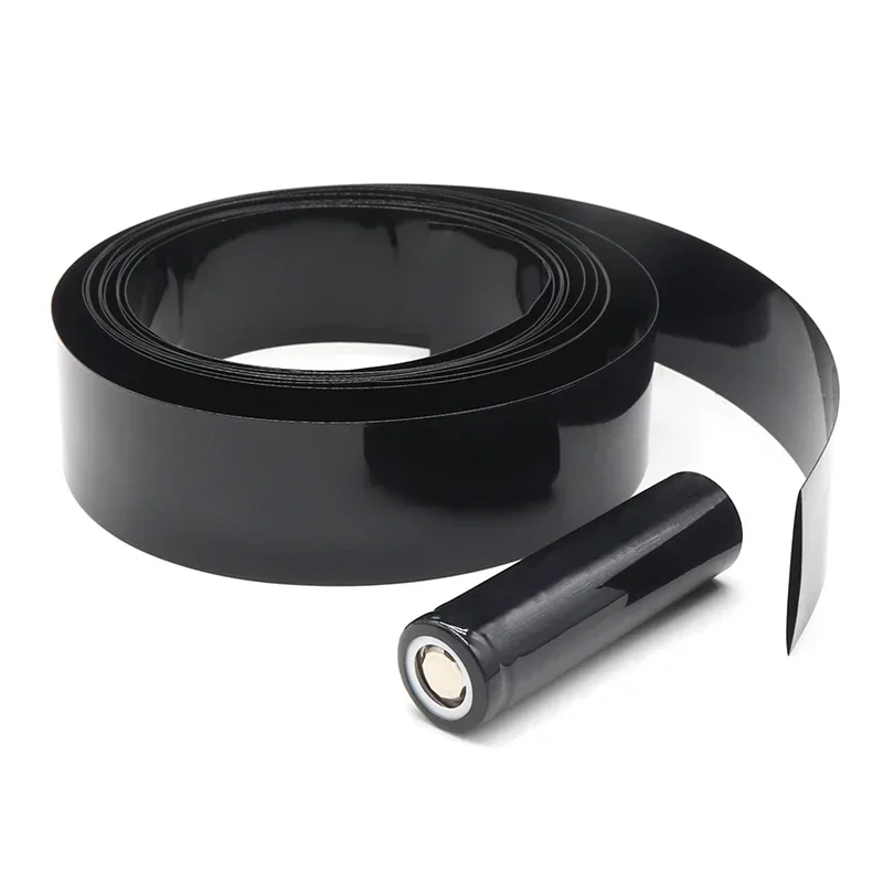 1 미터 검정색 18650 Lipo 배터리 PVC 열 수축 튜브 팩 7mm ~ 170mm 너비 절연 필름 랩 리튬 케이스 케이블 슬리브