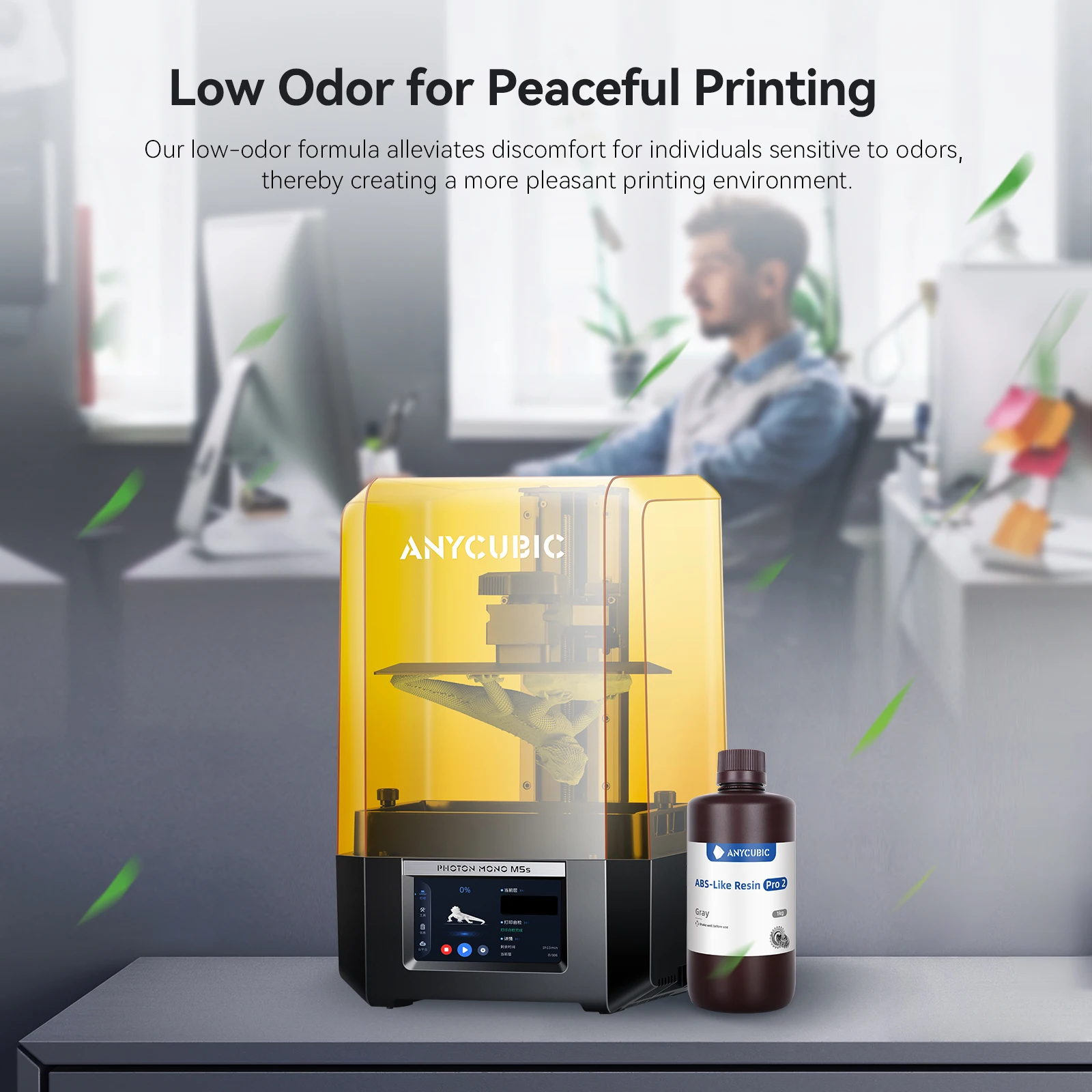 ANYCUBIC LCD 3D 프린터용 감광성 폴리레진, 수축 최소화, 고정밀, ABS 프로 2 송진, 405nm