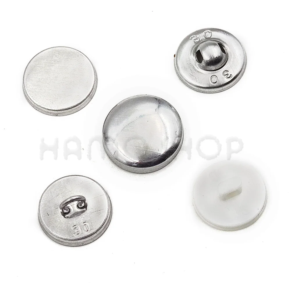 100pcs 세트/많은 # 16-60 DIY 수제 패브릭 버튼 빵 모양 라운드 패브릭 덮여 버튼 천 금속 4 뒷면 커버 버튼