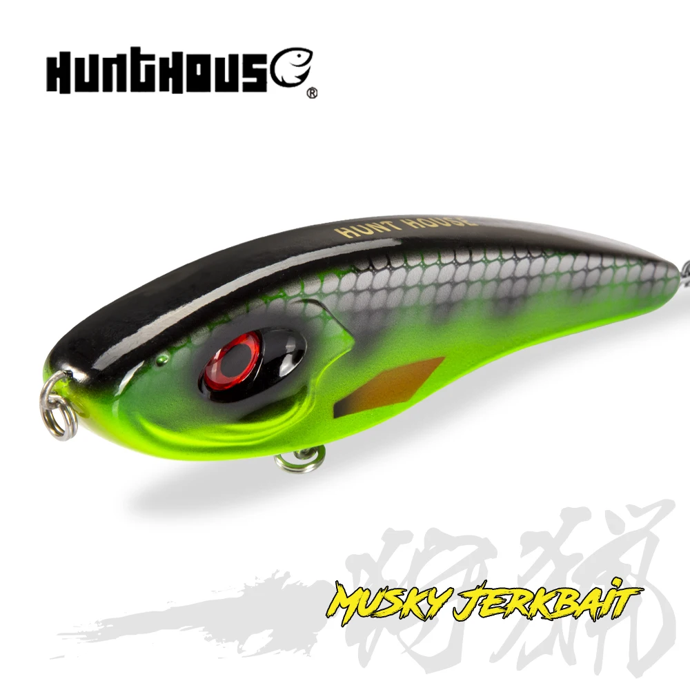 Hunthouse Jerkbait 낚시 미끼 시끄러운 소리 연필 미끼 파이크 미끼 느린 싱킹 인공 115mm145mm Wobblers Pesca Leurre Perch title=Hunthouse Jerkbait 낚시 미끼 시끄러운 소리 연필 미끼 파이크 미끼 느린 싱킹 인공 115mm145mm Wobblers Pesca Leurre Perch 