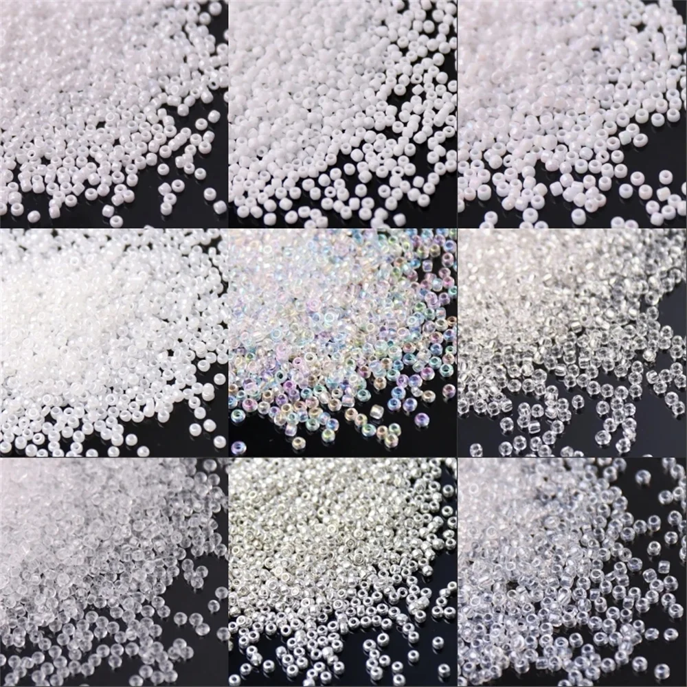 화이트 시리즈 체코 유리 Seedbeads 멀티 크기 1.5mm 2mm 3mm 4mm 라운드 스페이서 비즈 DIY 쥬얼리 의류 액세서리 만들기 title=화이트 시리즈 체코 유리 Seedbeads 멀티 크기 1.5mm 2mm 3mm 4mm 라운드 스페이서 비즈 DIY 쥬얼리 의류 액세서리 만들기 