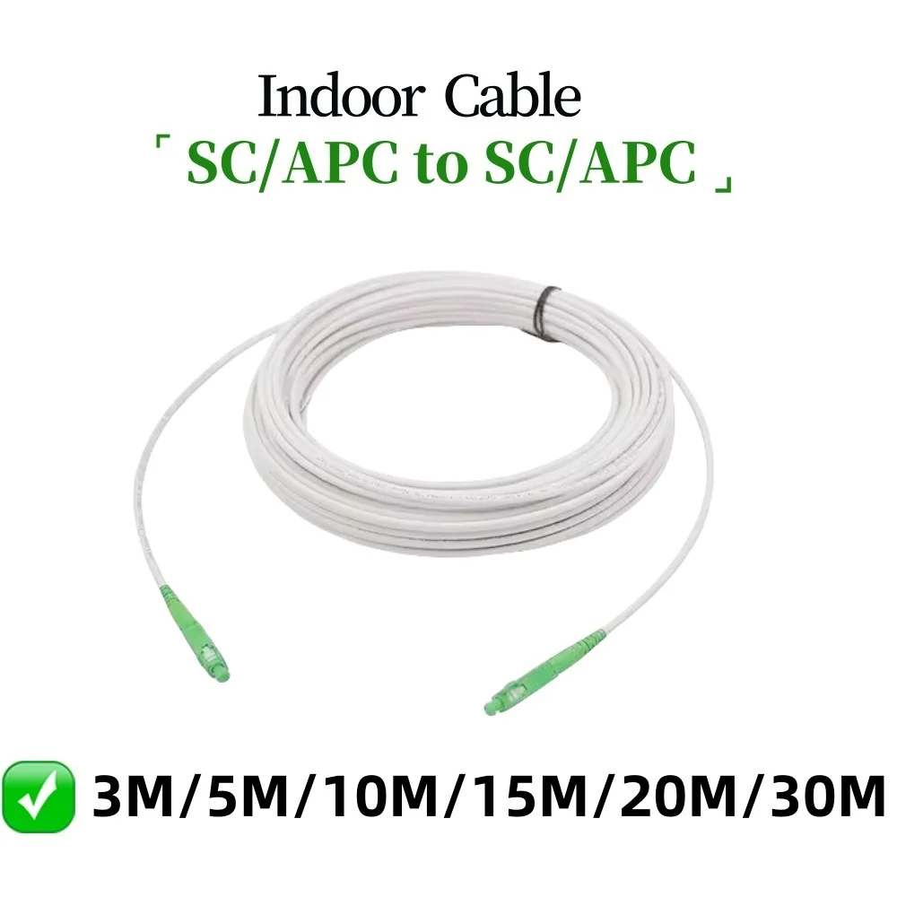 광섬유 와이어 APC SC 대 SC 광 단일 모드 1코어 G657A1 실내 연장 케이블 3M/5M/10M/15M/20M 광섬유 패치 코드 title=광섬유 와이어 APC SC 대 SC 광 단일 모드 1코어 G657A1 실내 연장 케이블 3M/5M/10M/15M/20M 광섬유 패치 코드 