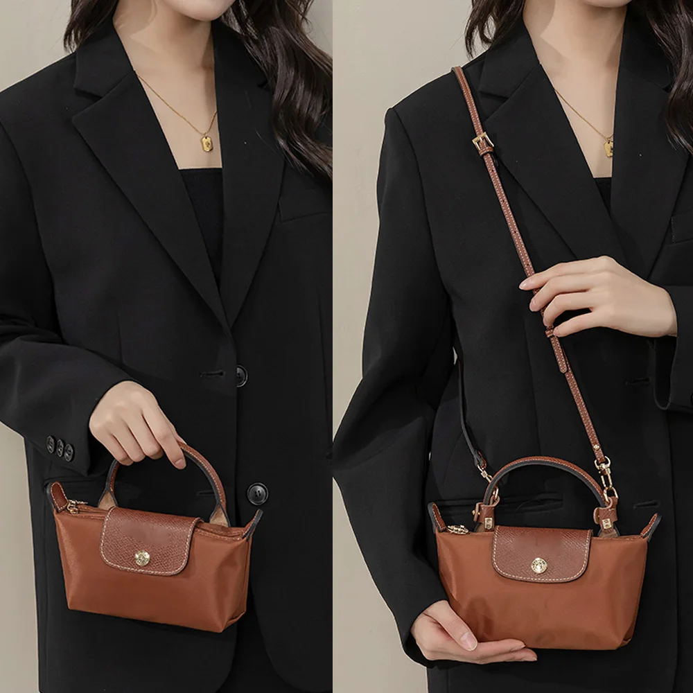Longchamp 미니 펀치 프리 정품 가죽 숄더 스트랩 세트 변환 크로스 바디 스트랩 가방 액세서리에 대한 1 세트 가방 스트랩