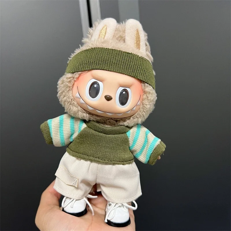 17cm Labubu V1 V2 및 여러 시리즈용 미니 봉제 인형 의류 복장 액세서리 - 인형을 위한 완벽한 복장