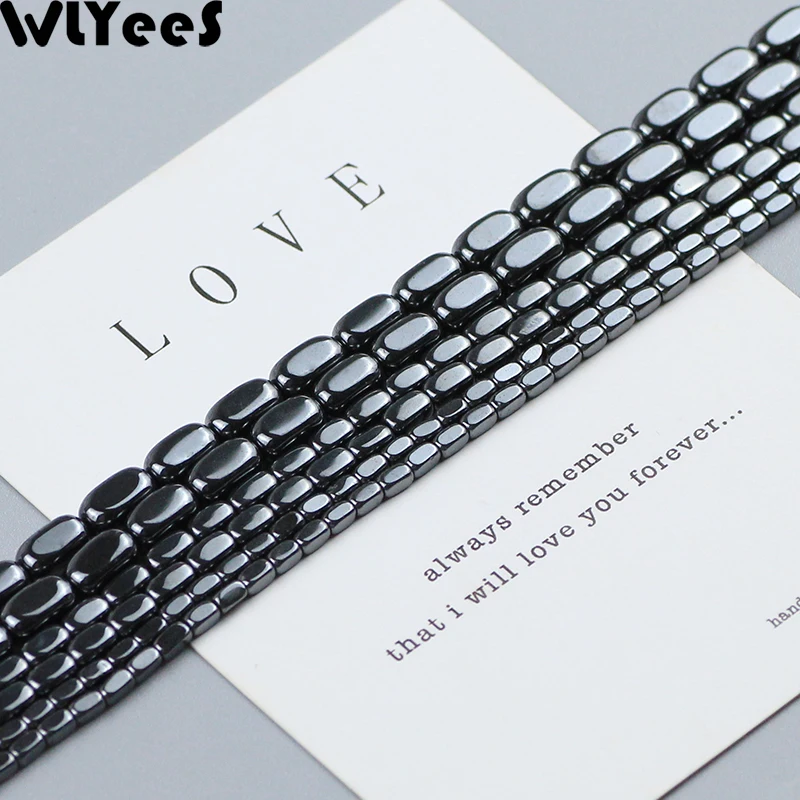 WLYeeS 필렛 직사각형 자연 검은 적철광 스톤 비즈 DIY 쥬얼리에 대한 사각형 느슨한 스페이서 비즈 목걸이 팔찌 만들기 title=WLYeeS 필렛 직사각형 자연 검은 적철광 스톤 비즈 DIY 쥬얼리에 대한 사각형 느슨한 스페이서 비즈 목걸이 팔찌 만들기 