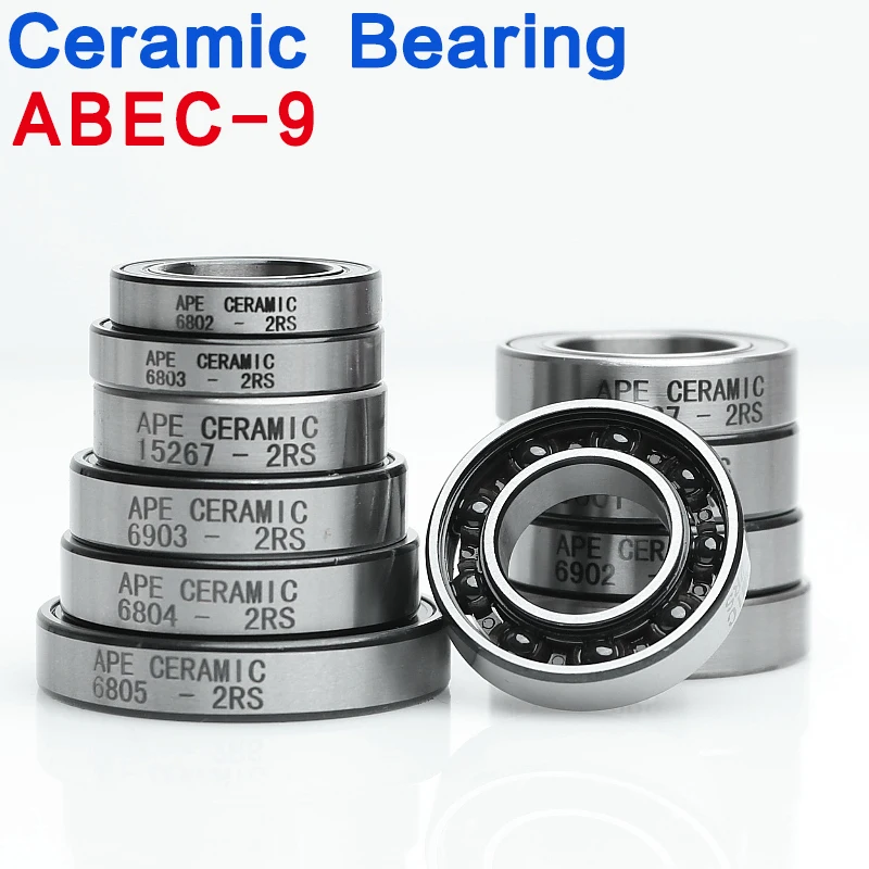 6902 자전거 하이브리드 세라믹 베어링 ABEC-9 6802 6803 6805 6000 6001 6903 15267 17287 18307 -2RS 산악 자전거 베어링 1 개