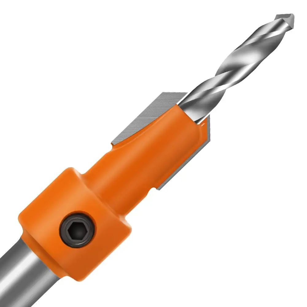 8mm 생크 HSS 목공 카운터 싱크 라우터 비트 나사 추출기 목재 밀링 커터 용 Remon 철거 목공 도구