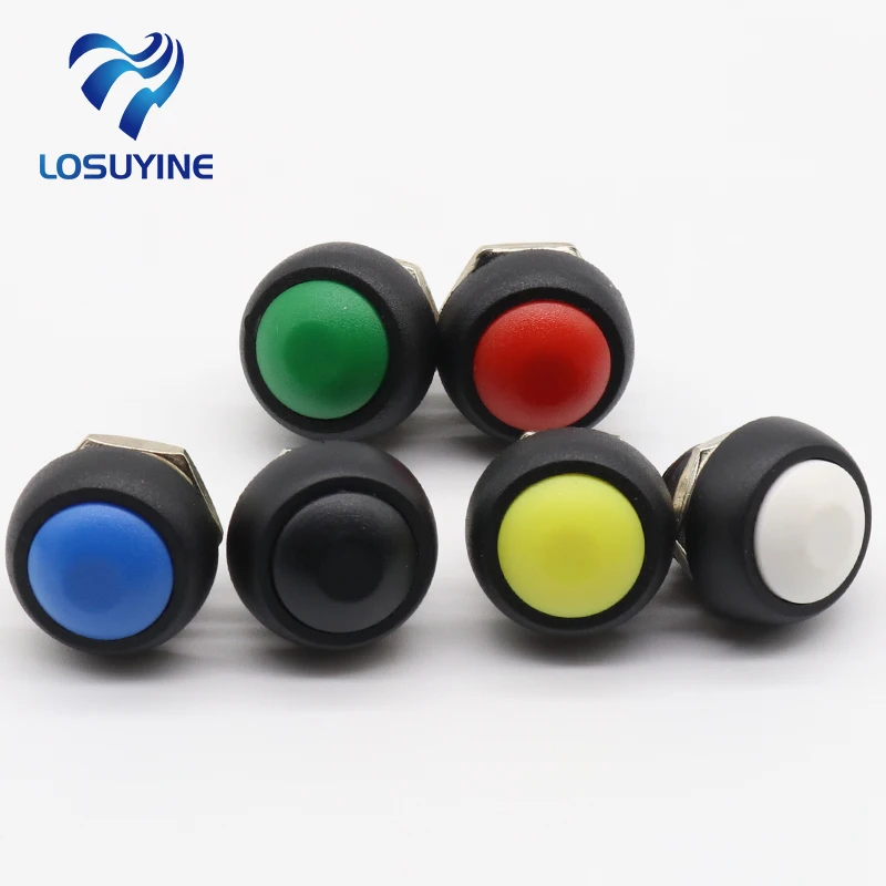 6PCS 12mm 방수 순간 푸시 버튼 스위치 OFF-(ON) 자체 복귀 title=6PCS 12mm 방수 순간 푸시 버튼 스위치 OFF-(ON) 자체 복귀 