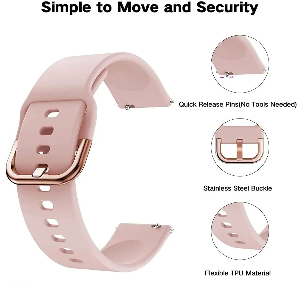 Amazfit GTS 2/4/3/GTS 2/4 Mini/GTR 4/2/2e 20mm/22mm 시계 실리콘 스포츠 팔찌 Amazfit bip 6 5 3/u pro 시리즈 밴드 용 스트랩