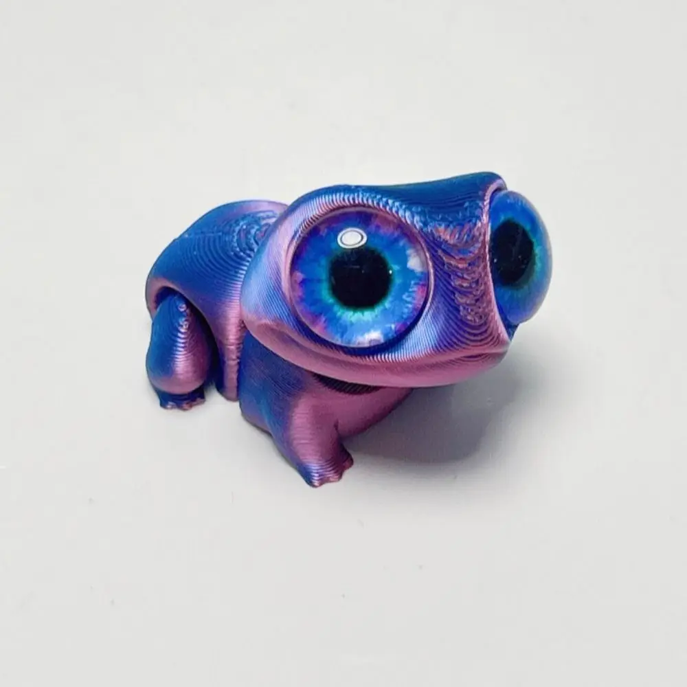 3D 인쇄 귀여운 큰 눈 개구리 그림 장난감 홈 장식 관절 움직일 수있는 현실적인 눈 미니 개구리 동물 장난감 어린이 선물