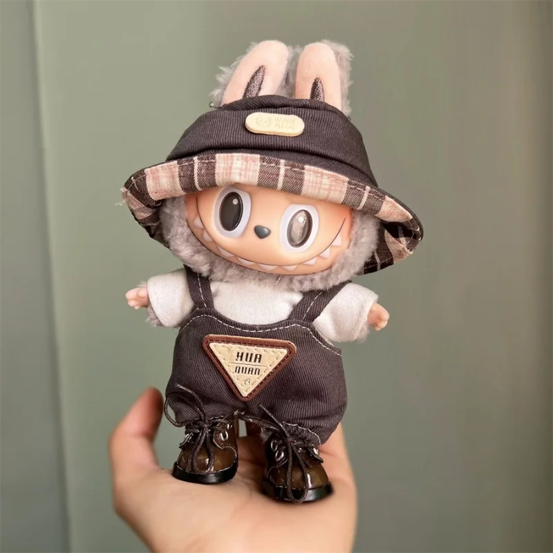 17cm Labubu V1 V2 및 여러 시리즈용 미니 봉제 인형 의류 복장 액세서리 - 인형을 위한 완벽한 복장