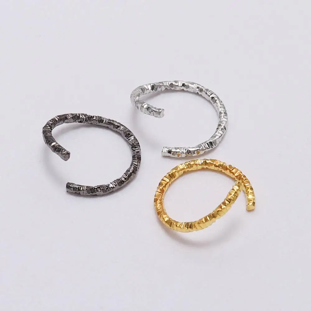 50-100pcs 8-20mm 라운드 점프 반지 트위스트 오픈 분할 반지 점프 반지 커넥터 쥬얼리 마킹 결과 공급 DIY