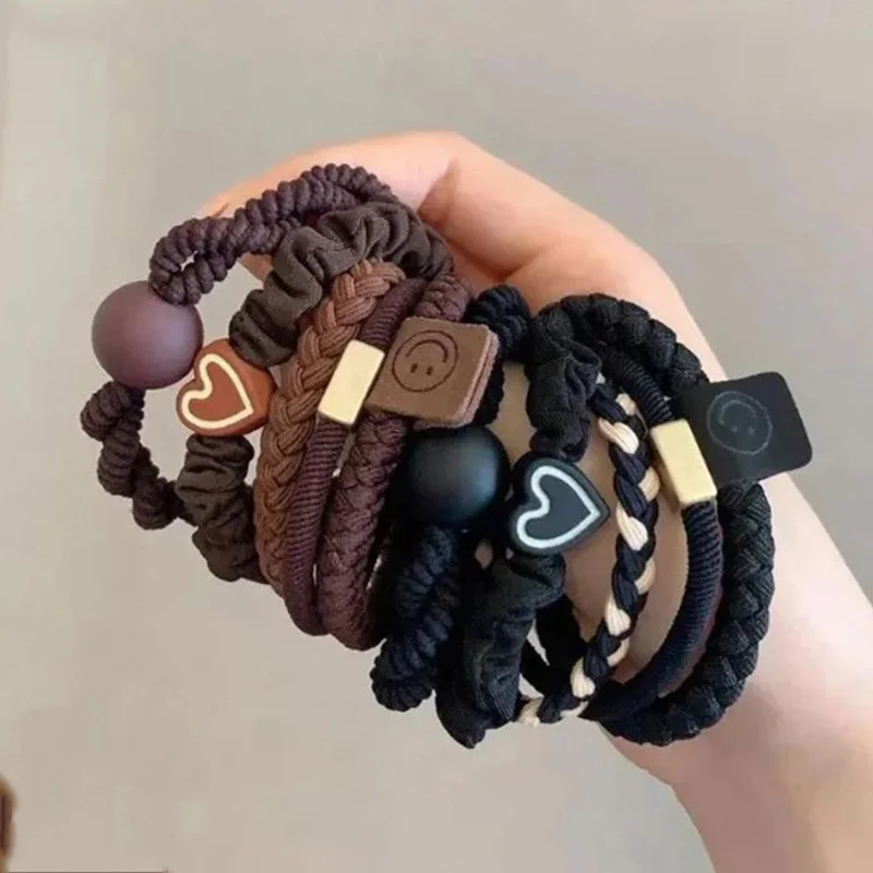 10PCS 여성 헤어 링 세트 헤어 액세서리 고탄성 가죽 밴드 간단한 기질 높은 포니 테일 내구성 새로운 스타일 title=10PCS 여성 헤어 링 세트 헤어 액세서리 고탄성 가죽 밴드 간단한 기질 높은 포니 테일 내구성 새로운 스타일 