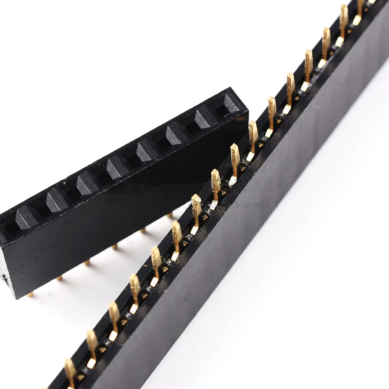 2.54mm 피치 단일 행 암 2 ~ 40P PCB 소켓 보드 핀 헤더 커넥터 스트립 핀 헤더 Arduino 용 2/3/4/6/10/12/16/20/40Pin