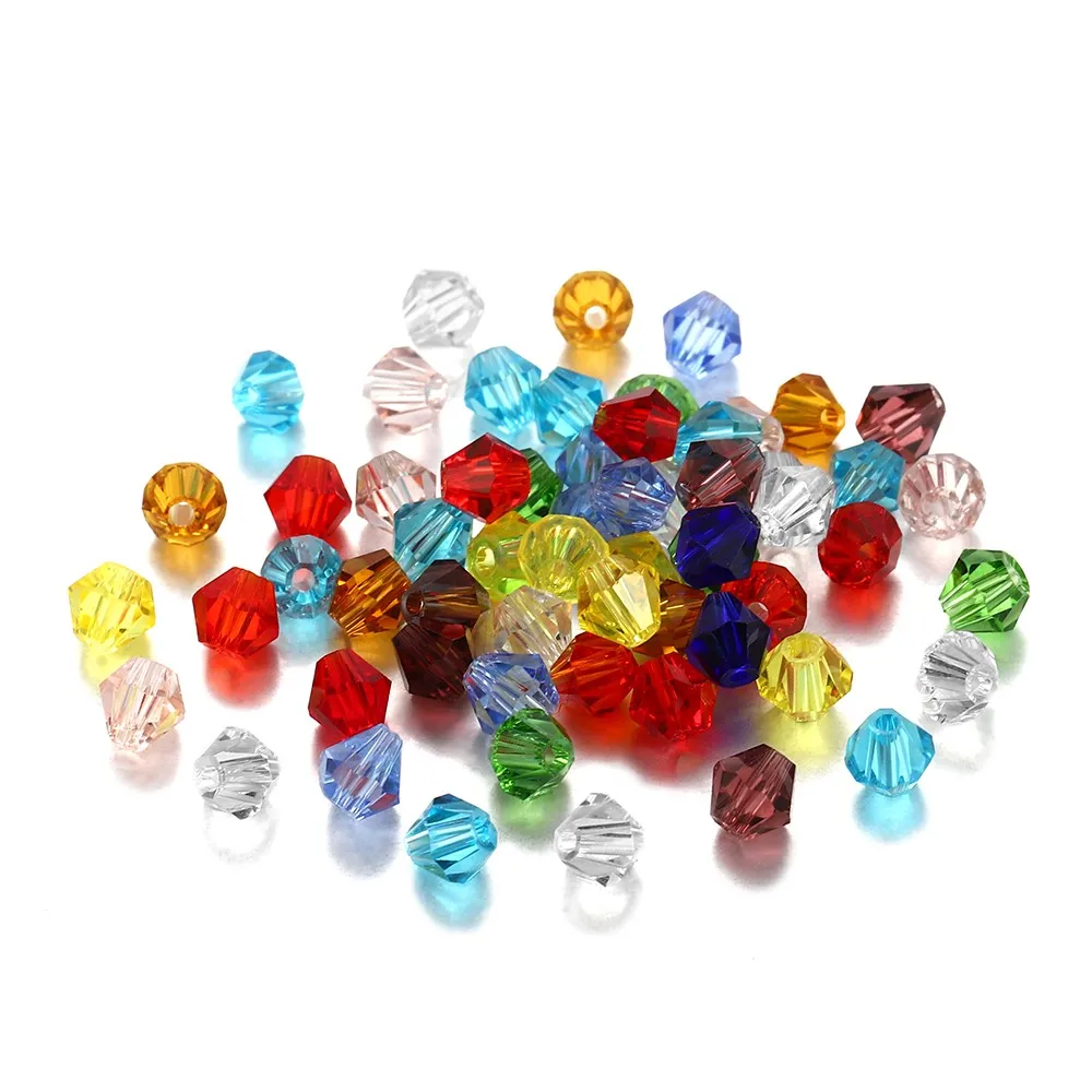 120 개/몫 3mm AB 색상 반짝 이는면 처리 된 유리 구슬 DIY 쥬얼리 귀걸이 팔찌 목걸이 액세서리에 대 한 느슨한 스페이서 구슬