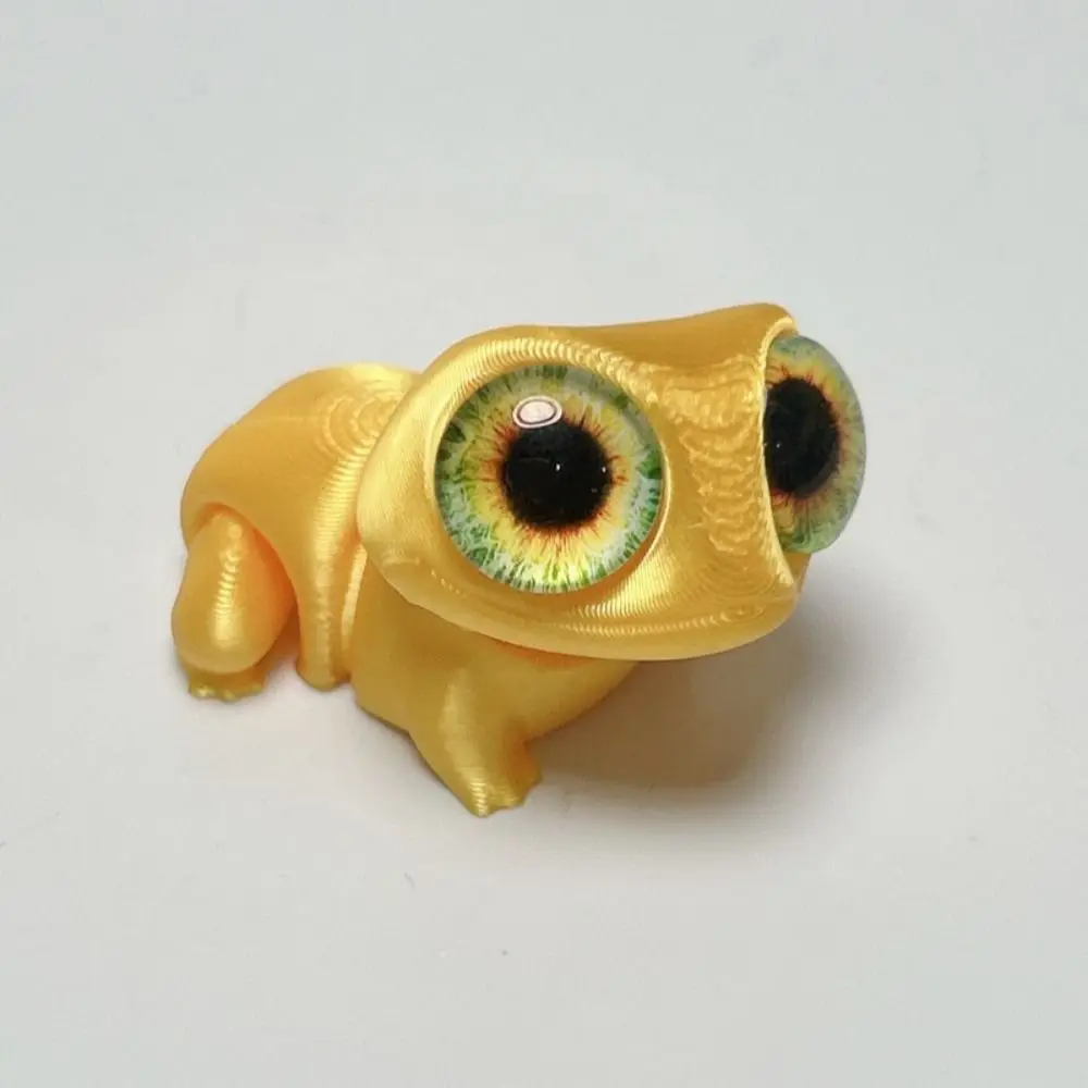 3D 인쇄 귀여운 큰 눈 개구리 그림 장난감 홈 장식 관절 움직일 수있는 현실적인 눈 미니 개구리 동물 장난감 어린이 선물