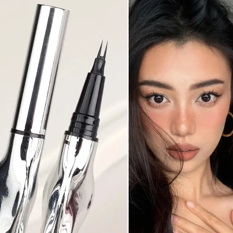 2포인트 아이브로우 펜슬, 오래 지속되고 쉽게 잡아주는 눈썹 타투, 방수, 얇은 리퀴드, 눕혀서 사용하는 실크웜 브로우 펜, 한국 메이크업 신제품