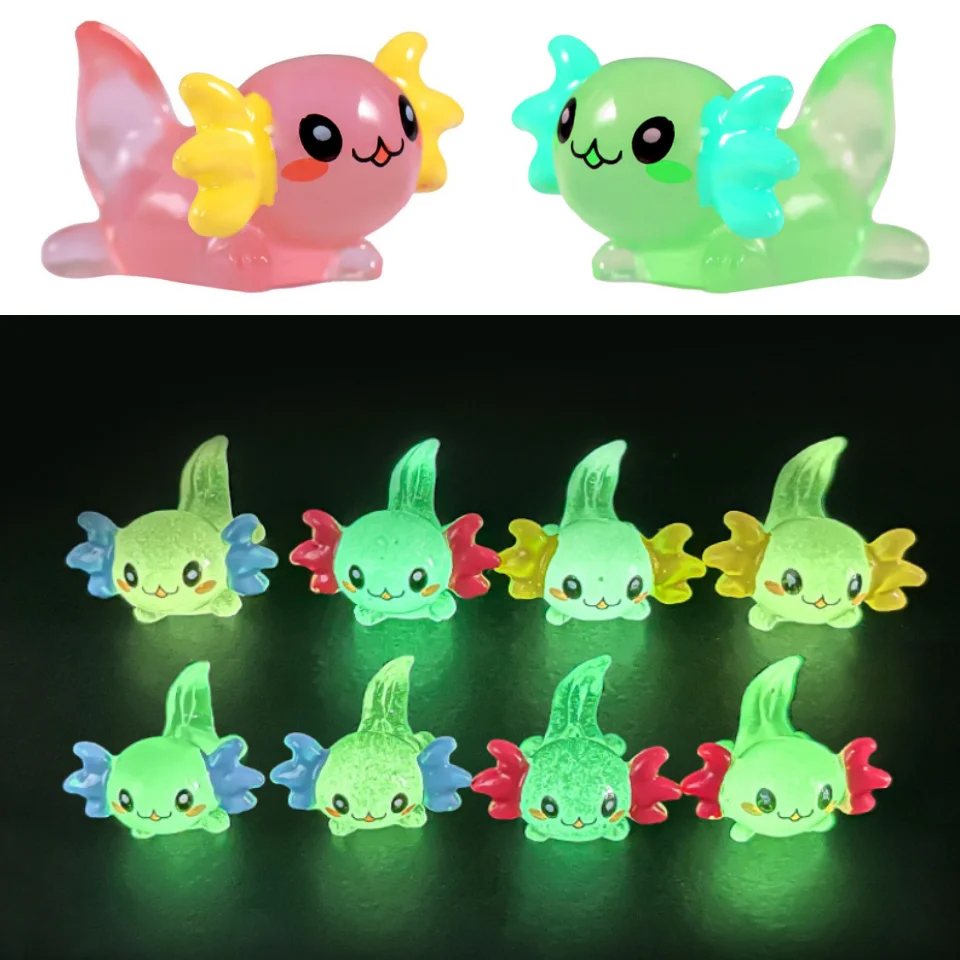 8-15PCS 빛나는 Axolotl 미니어처 Ambystoma Mexicanum 밤에 빛나는 이끼 Microlandscape 장식 귀여운 동물 물고기 탱크 DIY title=8-15PCS 빛나는 Axolotl 미니어처 Ambystoma Mexicanum 밤에 빛나는 이끼 Microlandscape 장식 귀여운 동물 물고기 탱크 DIY 