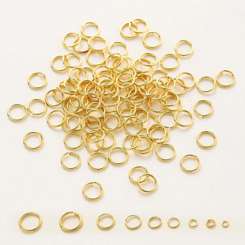 50-200 개/몫 14K/18K 진짜 골드 도금 황동 오픈 점프 링 분할 연결 링 DIY 쥬얼리 도매 액세서리 만들기 title=50-200 개/몫 14K/18K 진짜 골드 도금 황동 오픈 점프 링 분할 연결 링 DIY 쥬얼리 도매 액세서리 만들기 