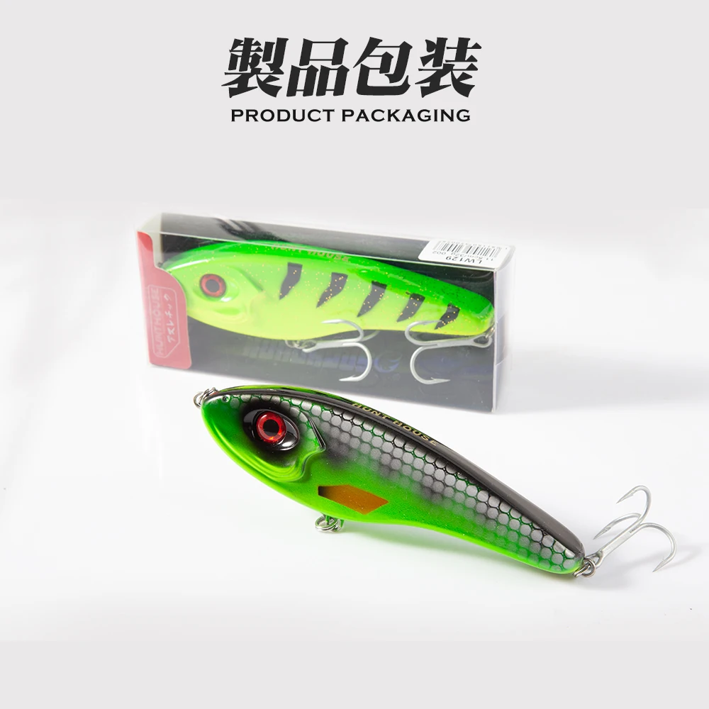 Hunthouse Jerkbait 낚시 미끼 시끄러운 소리 연필 미끼 파이크 미끼 느린 싱킹 인공 115mm145mm Wobblers Pesca Leurre Perch