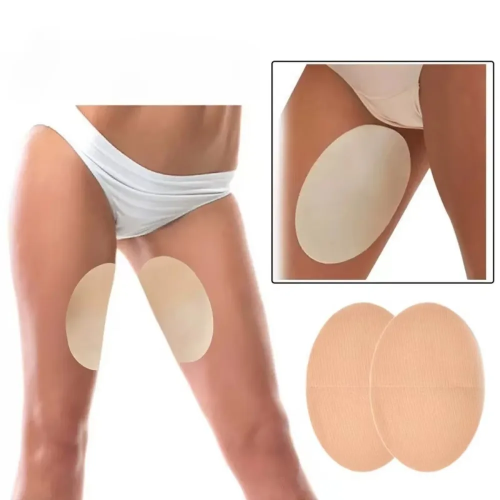 10Pcs Anti-Chafing 허벅지 패드 부직포 자체 접착 마찰 방지 허벅지 스티커 남성 여성을위한 방수 및 통기성