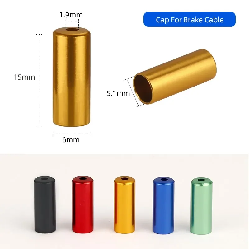 5mm 합금 자전거 브레이크 케이블 엔드 캡 하우징 페룰 4mm MTB 도로 자전거 변속기 시프터 라인 엔드 크림프