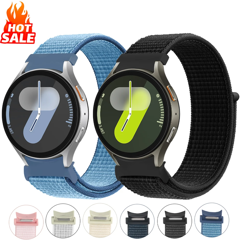 삼성 갤럭시 시계 용 나일론 루프 밴드 7 6 5 4 44mm 40mm 5 pro 45mm 스포츠 20mm 팔찌 갤럭시 Watch6 클래식 47mm 43mm 스트랩