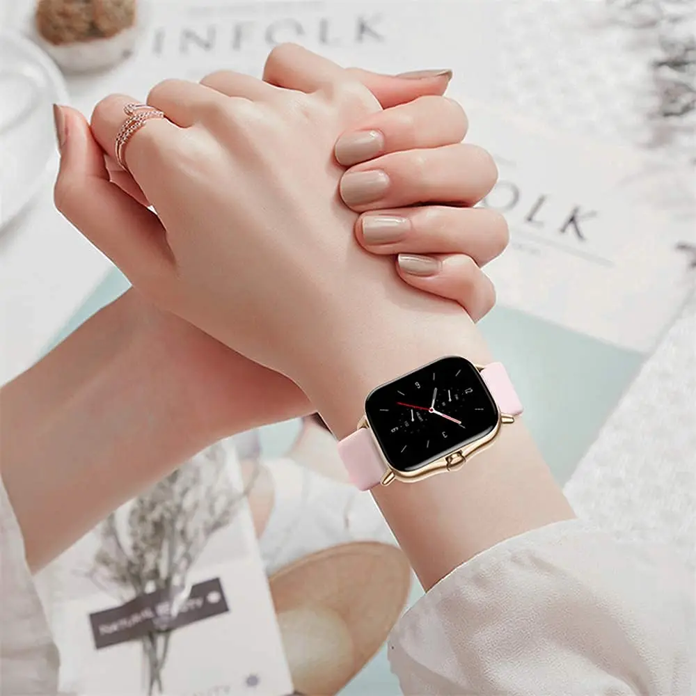 Amazfit GTS 2/4/3/GTS 2/4 Mini/GTR 4/2/2e 20mm/22mm 시계 실리콘 스포츠 팔찌 Amazfit bip 6 5 3/u pro 시리즈 밴드 용 스트랩