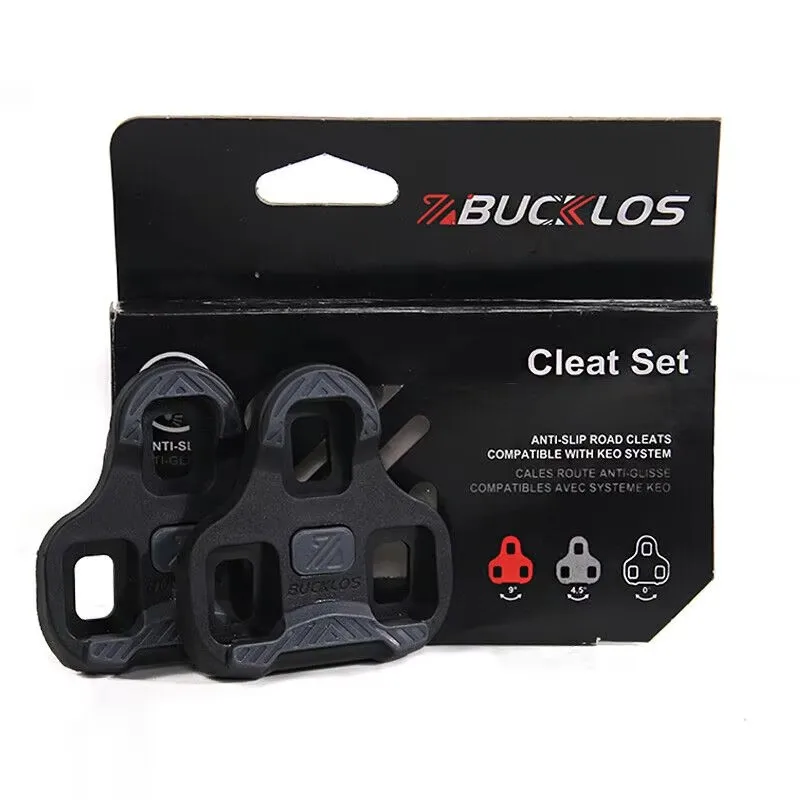 BUCKLOS 자전거 페달 클리트 LOOK KEO 0/4.5/9도 플로팅 자전거 클리트 자동 잠금 도로 자전거 사이클링 신발 KEO 용 클리트
