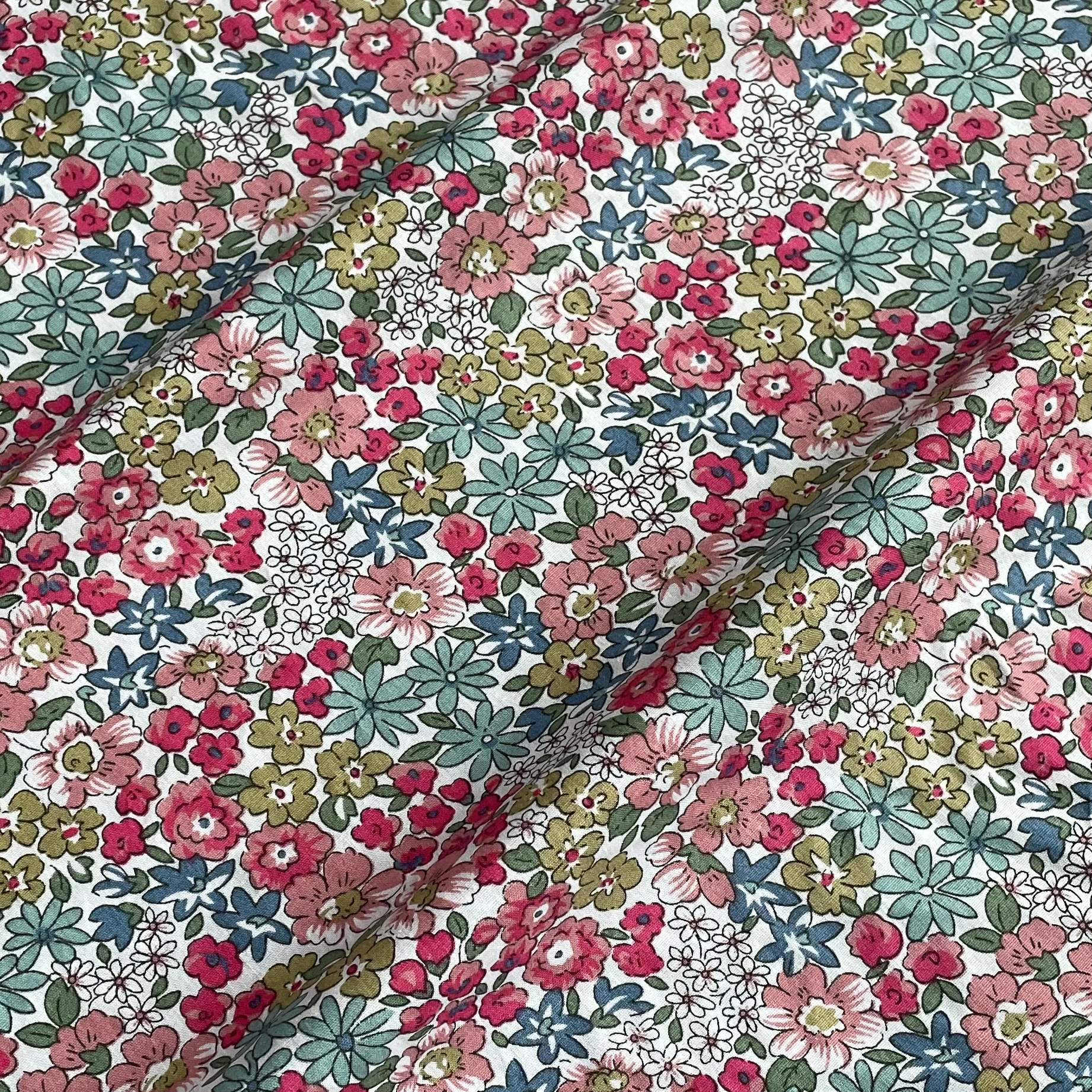 145x50cm 새로운 꽃 100% 코튼 40S 자유 패브릭처럼 바느질 천 드레스 스커트 키즈 디자이너 수제 디지털 인쇄