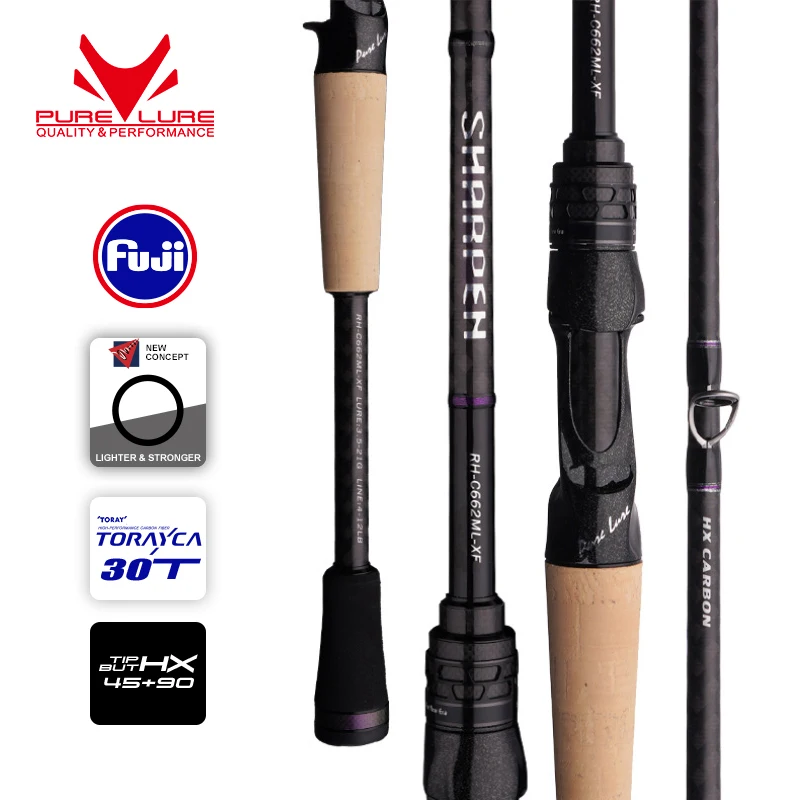 PURELURE SHARPEN 소프트 루어 롱 스피닝 및 캐스팅 XF/MF 액션 로드 후지 컴포넌트 베이스 파이크 로드 낚싯대 스피닝 릴 title=PURELURE SHARPEN 소프트 루어 롱 스피닝 및 캐스팅 XF/MF 액션 로드 후지 컴포넌트 베이스 파이크 로드 낚싯대 스피닝 릴 