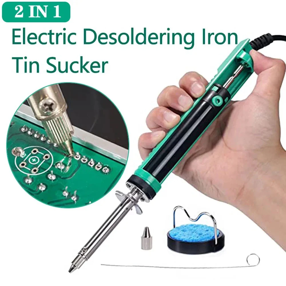 30W 전기 진공 디솔더링 인두 흡입 펌프 건 도구 세트 납땜 수리용, 110V 220V EU/US 플러그 납땜 수리 도구 title=30W 전기 진공 디솔더링 인두 흡입 펌프 건 도구 세트 납땜 수리용, 110V 220V EU/US 플러그 납땜 수리 도구 
