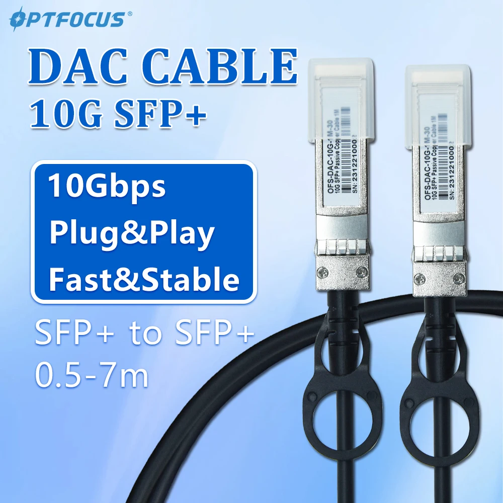 OPTFOCUS 10G SFP+ DAC 케이블 1m 3m 5m 10Gbps SFP+ Twinax DAC 케이블 Cisco MikroTik Intel 스위치 POE GBIC DAC 케이블과 호환 가능 title=OPTFOCUS 10G SFP+ DAC 케이블 1m 3m 5m 10Gbps SFP+ Twinax DAC 케이블 Cisco MikroTik Intel 스위치 POE GBIC DAC 케이블과 호환 가능 