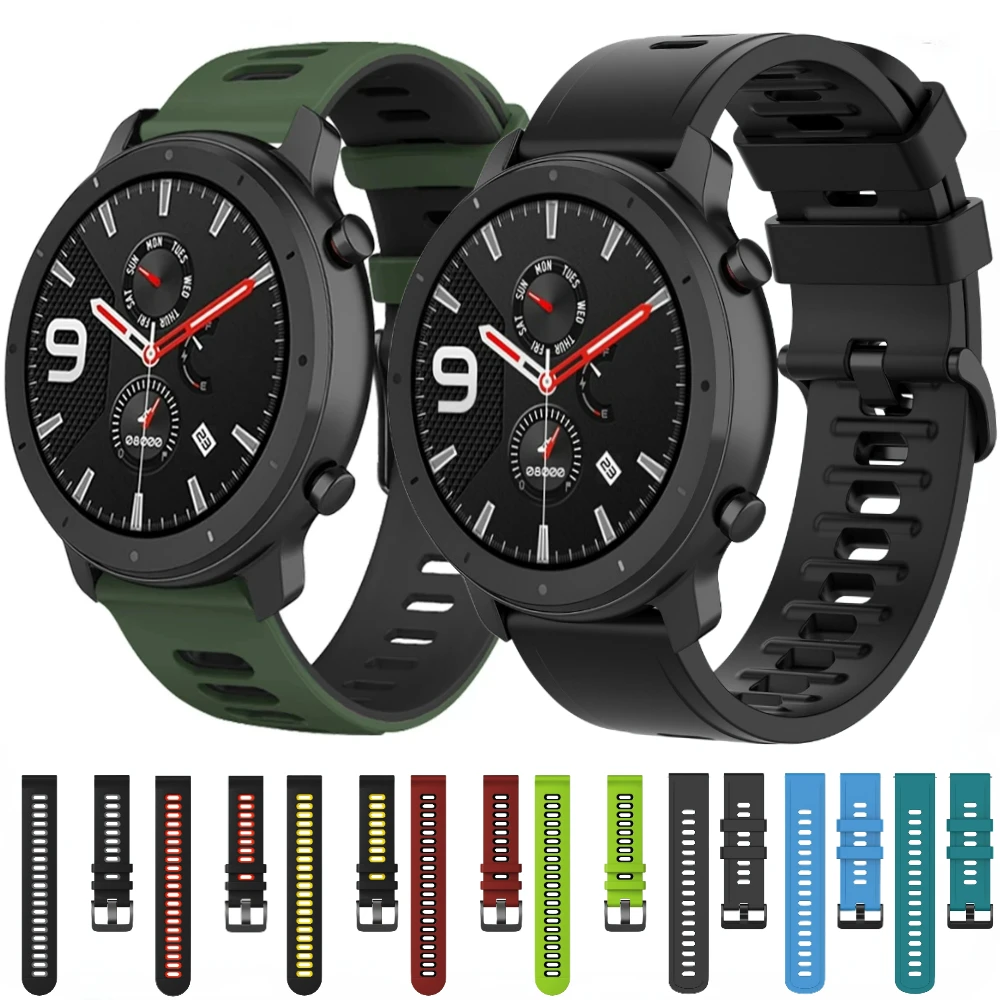 어메이즈핏 GTR용 실리콘 스트랩, 47mm, 2, 2e, 스트라토스 3, GTR 4, 3 프로 팔찌, 22mm, 20mm title=어메이즈핏 GTR용 실리콘 스트랩, 47mm, 2, 2e, 스트라토스 3, GTR 4, 3 프로 팔찌, 22mm, 20mm 