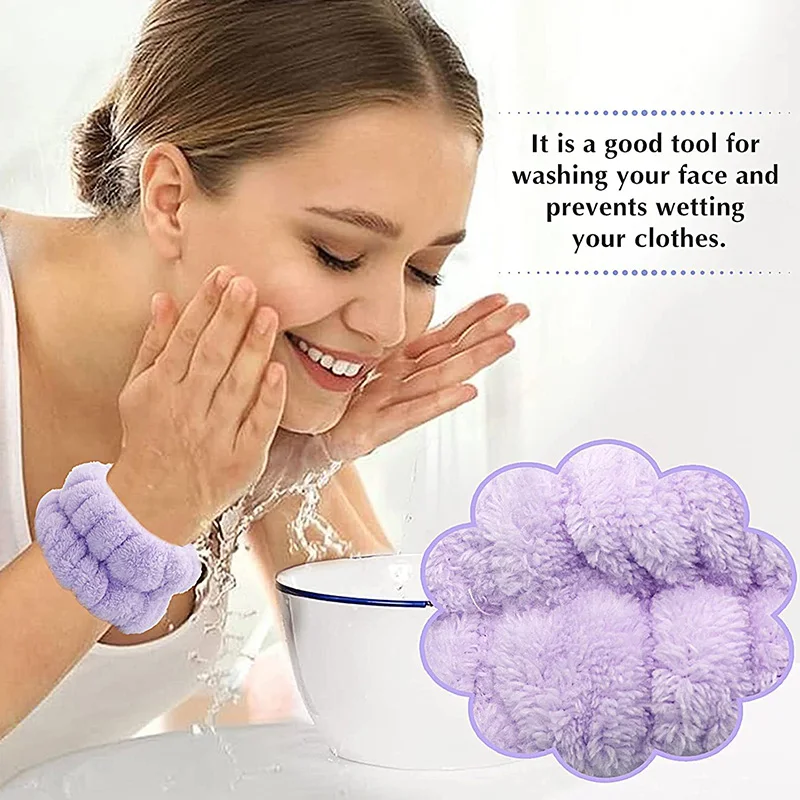 손목 워시 밴드 마이크로 화이버 손목 워시 타올 밴드 손목 밴드 워시 페이스 용 Scrunchies 여성용 머리띠 흡수성 손목 스웨트 밴드