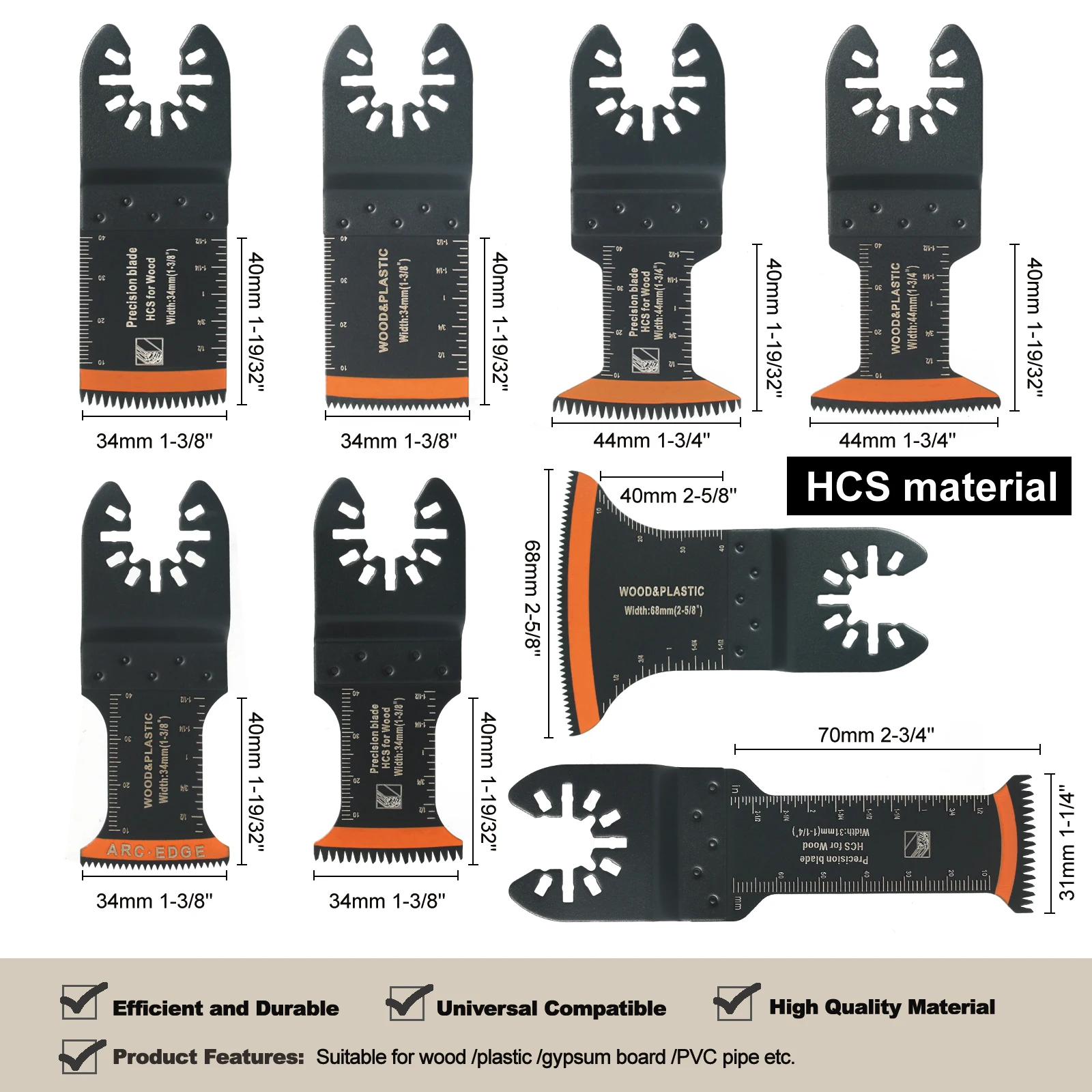일본 치아 초경 진동 톱 블레이드 키트 10-39Pcs 아크 가장자리 진동 Multitool 블레이드 목재 PVC 철에 대한 정밀 컷