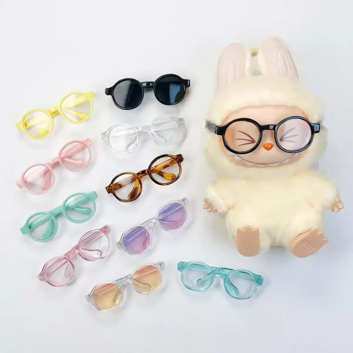 6.5cm 투명 플라스틱 안경 1/8 1/6 1/3 1/4 BJD for Labubu MSD SD 플러시 for EXO 인형 선글라스 title=6.5cm 투명 플라스틱 안경 1/8 1/6 1/3 1/4 BJD for Labubu MSD SD 플러시 for EXO 인형 선글라스 