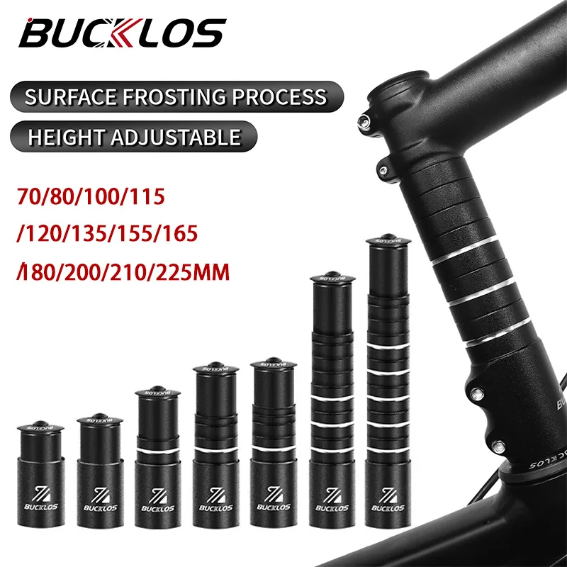 BUCKLOS 자전거 줄기 높이 확장기 100/120/135/180/210MM 알루미늄 합금 핸들 바 라이즈 업 어댑터 28.6mm 사이클 액세서리 title=BUCKLOS 자전거 줄기 높이 확장기 100/120/135/180/210MM 알루미늄 합금 핸들 바 라이즈 업 어댑터 28.6mm 사이클 액세서리 