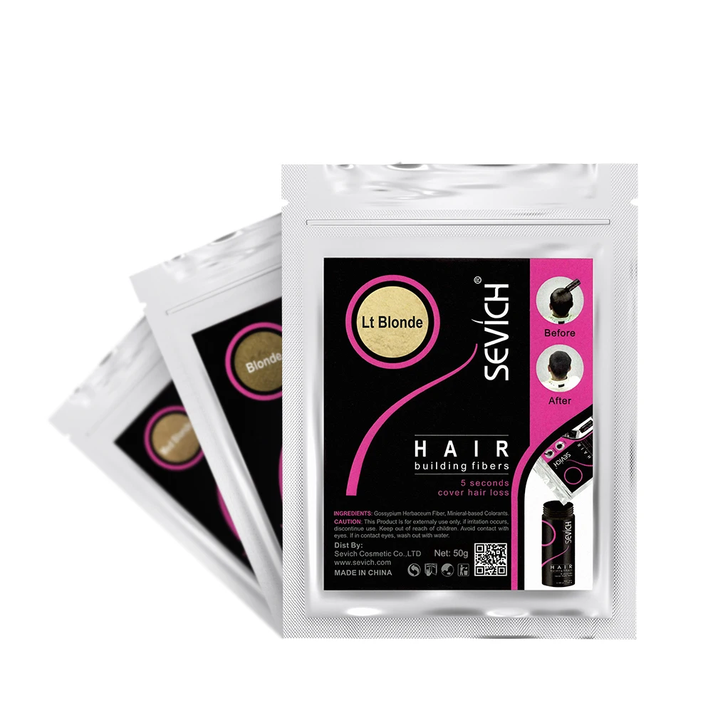Sevich 100g 헤어 섬유 10 색 케라틴 헤어 빌딩 섬유 파우더 인스턴트 모발 성장 섬유 리필 50g 헤어 케어 제품 title=Sevich 100g 헤어 섬유 10 색 케라틴 헤어 빌딩 섬유 파우더 인스턴트 모발 성장 섬유 리필 50g 헤어 케어 제품 