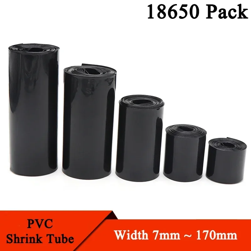1 미터 검정색 18650 Lipo 배터리 PVC 열 수축 튜브 팩 7mm ~ 170mm 너비 절연 필름 랩 리튬 케이스 케이블 슬리브 title=1 미터 검정색 18650 Lipo 배터리 PVC 열 수축 튜브 팩 7mm ~ 170mm 너비 절연 필름 랩 리튬 케이스 케이블 슬리브 