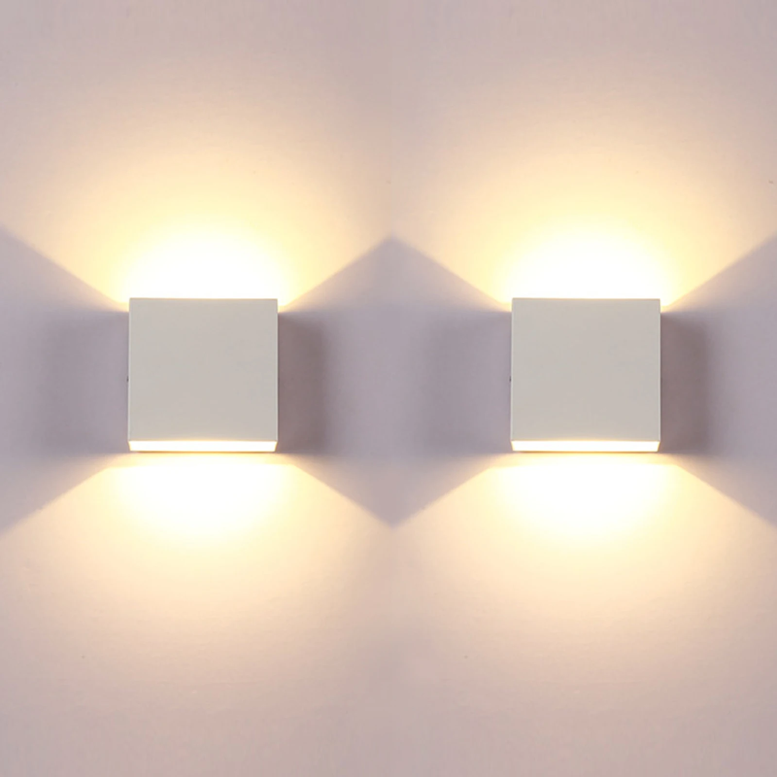 LED 벽 Sconces 2Pack 6W 현대 실내 벽 램프, 흰색 아래로 벽 마운트 조명 거실 복도 침실 장식 title=LED 벽 Sconces 2Pack 6W 현대 실내 벽 램프, 흰색 아래로 벽 마운트 조명 거실 복도 침실 장식 