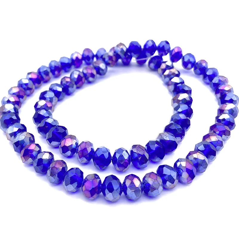 2 3 4 6 8mm 오스트리아면 처리 된 유리 크리스탈 비즈 Jewerly 만들기 느슨한 스페이서 Rondelle 비즈 팔찌 귀걸이 용품