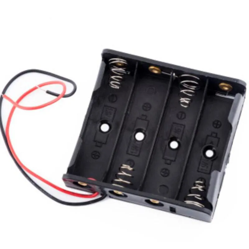 5pcs 1 2 3 4 슬롯 포트 AA 2AA 3AA 4AA 1.5v 3v 4.5v 6v 크기 전원 배터리 보관 케이스 박스 홀더 3Xaa 2xaa aa 리드 h 포함